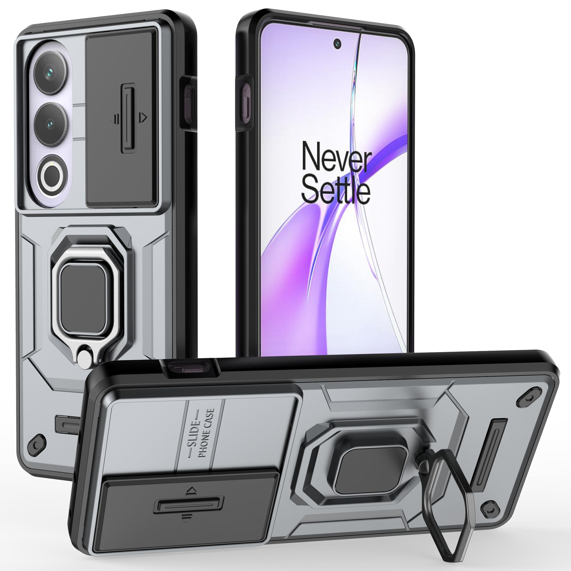 For OnePlus Ace 3V 5G Case with Slide Lens Cover PC+TPU Protective Shell For OnePlus Ace 3V 5G Case with Slide Lens Cover PC+TPU Protective Shell